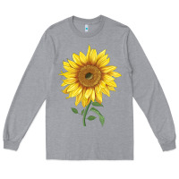 Heather Grey bambino sunflower Long Sleeve Tee - LillyAllenDesigns
