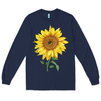 Navy bambino sunflower Long Sleeve Tee - LillyAllenDesigns