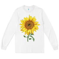 White bambino sunflower Long Sleeve Tee - LillyAllenDesigns