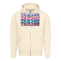 Sandshell teacher stacked Zipper Hoodie - NancyCooperArtShop