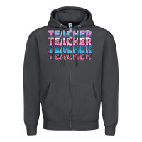 Smoke teacher stacked Zipper Hoodie - NancyCooperArtShop