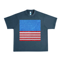 Midnight Navy Glitter 4th Of July Seamless Pattern Urban Heavy Tee - BundleAndBundleShop