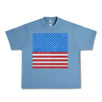 Pebble Blue Glitter 4th Of July Seamless Pattern Urban Heavy Tee - BundleAndBundleShop