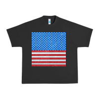 Pigment Black Glitter 4th Of July Seamless Pattern Urban Heavy Tee - BundleAndBundleShop