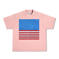 Salmon Glitter 4th Of July Seamless Pattern Urban Heavy Tee - BundleAndBundleShop