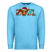 Ocean Blue noel highland cow Premium Sweatshirt - Jasminsmagicworld
