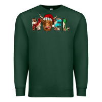 Sports Green noel highland cow Premium Sweatshirt - Jasminsmagicworld