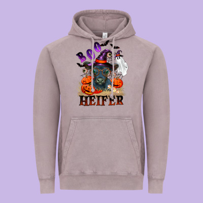 Boo Heifer Black Angus Vintage Hoodie Designed By Ranaportraitstore