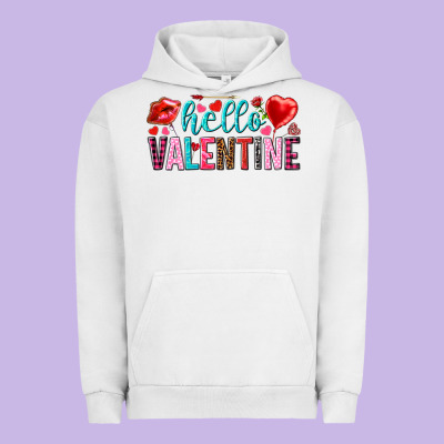 Hello Valentine Urban Hoodie Designed By Howdyjamesfarm