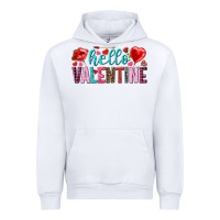 White Hello Valentine Urban Hoodie - HowdyJamesFarm