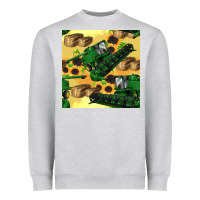 Heather Grey harvester seamless pattern Heavyweight Sweatshirt - BundleAndBundleShop