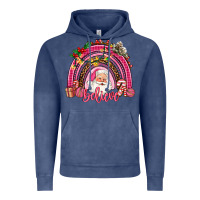 Vintage Denim pink christmas believe  rainbow Vintage Hoodie - AdoDesignShop
