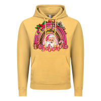 Vintage Mustard pink christmas believe  rainbow Vintage Hoodie - AdoDesignShop