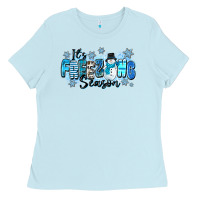 Baby Blue it's freezing season Ladies Tee - Zillion Design Studio
