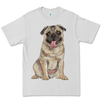 Dove Grey pug Premium Tee - RanaPortraitStore
