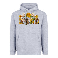 Heather Grey bee kind Heavyweight Hoodie - Artiststas