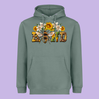 Bee Kind Heavyweight Hoodie Designed By Artiststas