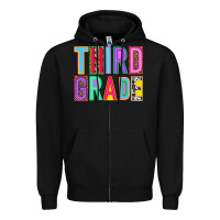 Black third grade Zipper Hoodie - NancyCooperArtShop