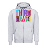 Heather Grey third grade Zipper Hoodie - NancyCooperArtShop