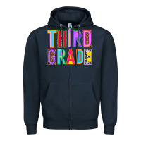 Navy third grade Zipper Hoodie - NancyCooperArtShop