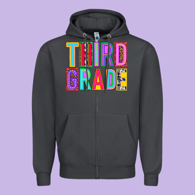 Third Grade Zipper Hoodie Designed By Nancycooperartshop