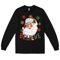 Black Believe Christmas Long Sleeve Tee - NancyCooperArtShop