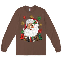 Chestnut Believe Christmas Long Sleeve Tee - NancyCooperArtShop