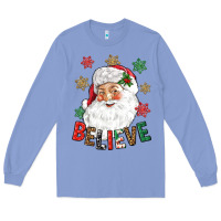 Colony Blue Believe Christmas Long Sleeve Tee - NancyCooperArtShop
