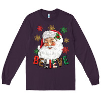 Plum Believe Christmas Long Sleeve Tee - NancyCooperArtShop