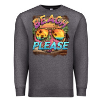 Charcoal Heather becach please Premium Sweatshirt - BarkalooDesign