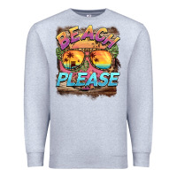 Heather Grey becach please Premium Sweatshirt - BarkalooDesign