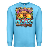 Ocean Blue becach please Premium Sweatshirt - BarkalooDesign