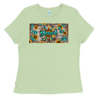 Matcha Blessed With Sunflower And Gemstone Ladies Tee - RanaPortraitStore