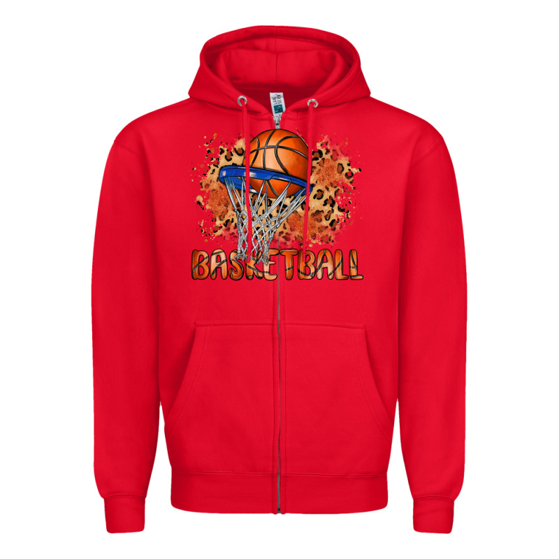 Custom Name Basketball Zipper Hoodie by MaliasSmallBusiness | Teevron