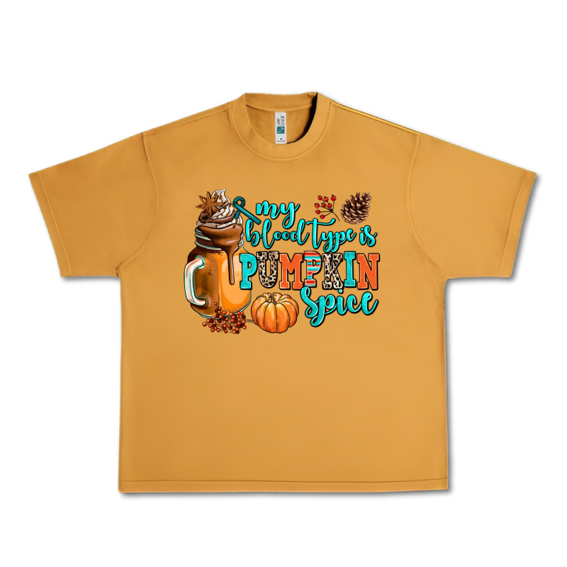 My Blood Type Is Pumpkin Spice Urban Heavy Tee by AdoDesignShop | Teevron