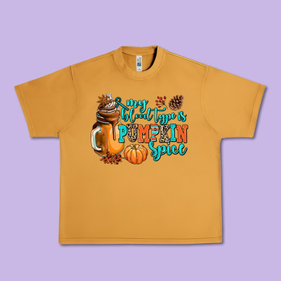 My Blood Type Is Pumpkin Spice Urban Heavy Tee Designed By Adodesignshop