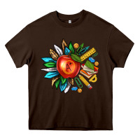 Chocolate Brown teacher sunflower Heavy Core Tee - texasbilliewilder