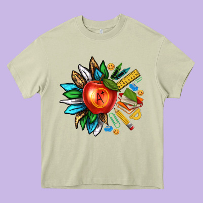 Heavy Core Tee teacher sunflower