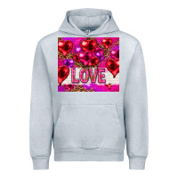 Heather Grey love heart shaped balloons tumbler hjf Urban Hoodie - HowdyJamesFarm