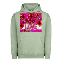 Pigment Oil Green love heart shaped balloons tumbler hjf Urban Hoodie - HowdyJamesFarm