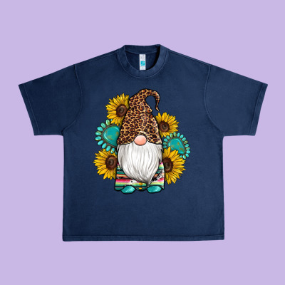 Western Gnomes Sunflowers Gemstones Leopard Serape Cowhide Glitter Urban Heavy Tee Designed By Artiststas