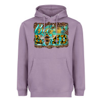 Lavender bee kind with sunflower and leopard background Heavyweight Hoodie - Artiststas