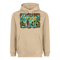 Mushroom bee kind with sunflower and leopard background Heavyweight Hoodie - Artiststas