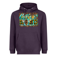 Plum bee kind with sunflower and leopard background Heavyweight Hoodie - Artiststas