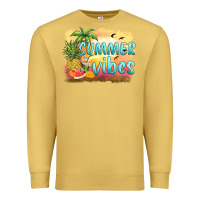 Antique Gold summer vibes sunset and fruits Premium Sweatshirt - BarkalooDesign