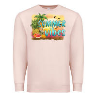 Pale Pink summer vibes sunset and fruits Premium Sweatshirt - BarkalooDesign