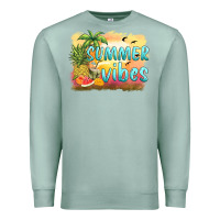 Seafoam summer vibes sunset and fruits Premium Sweatshirt - BarkalooDesign