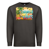 Smoke summer vibes sunset and fruits Premium Sweatshirt - BarkalooDesign