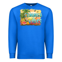 True Royal summer vibes sunset and fruits Premium Sweatshirt - BarkalooDesign