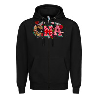 Black valentines day cna Zipper Hoodie - NancyCooperArtShop
